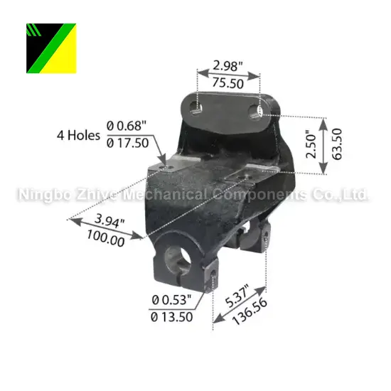 Kõrgtugevast malmist kaotatud vaht investeeringuvalu riidepuu esiosa